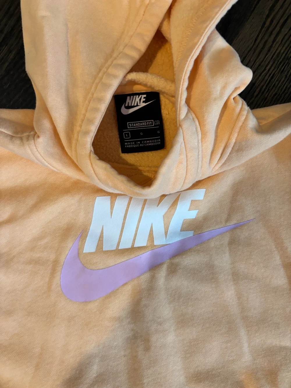 Nike girls orange hoodie size large